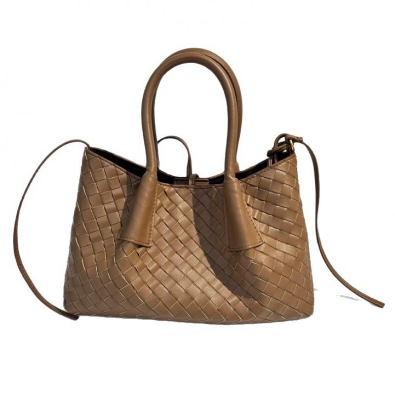 Genuine Leather Woven Tote Bag Women Large Small Size Crossbody Handheld Shoulder With Magnet