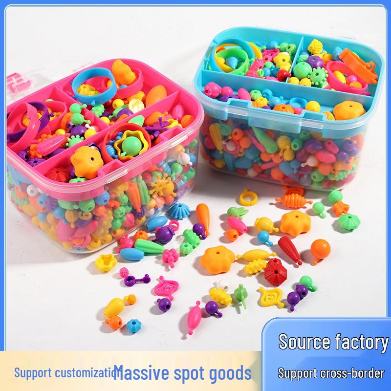 

Cordless Stringing Pop Beads: Creative DIY Educational Toy for Children