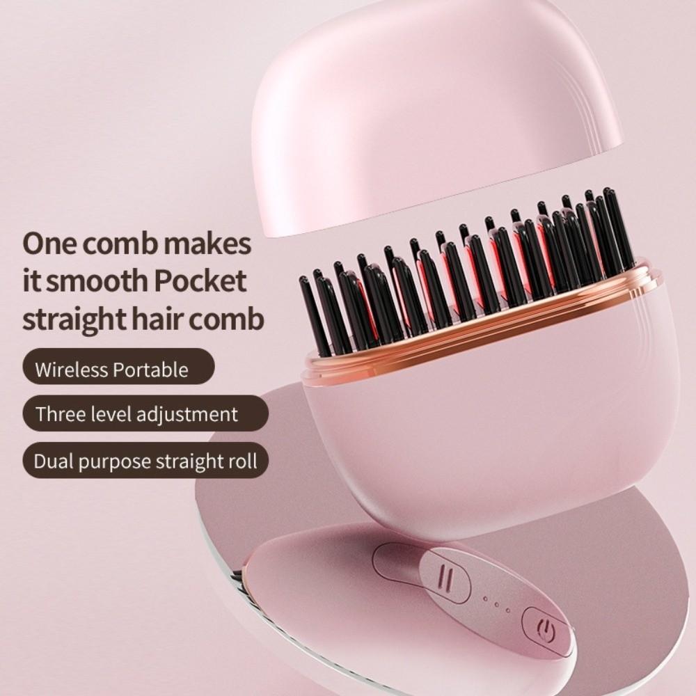 USB Charging Wireless Bangs Comb Fast Heating Portable Hair Straightener Festival