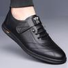 2026 Spring Autumn New Designer Shoes for Men Fashion Business Leather Casual Shoes Male Solid Color Lace Free Driving Shoe Man