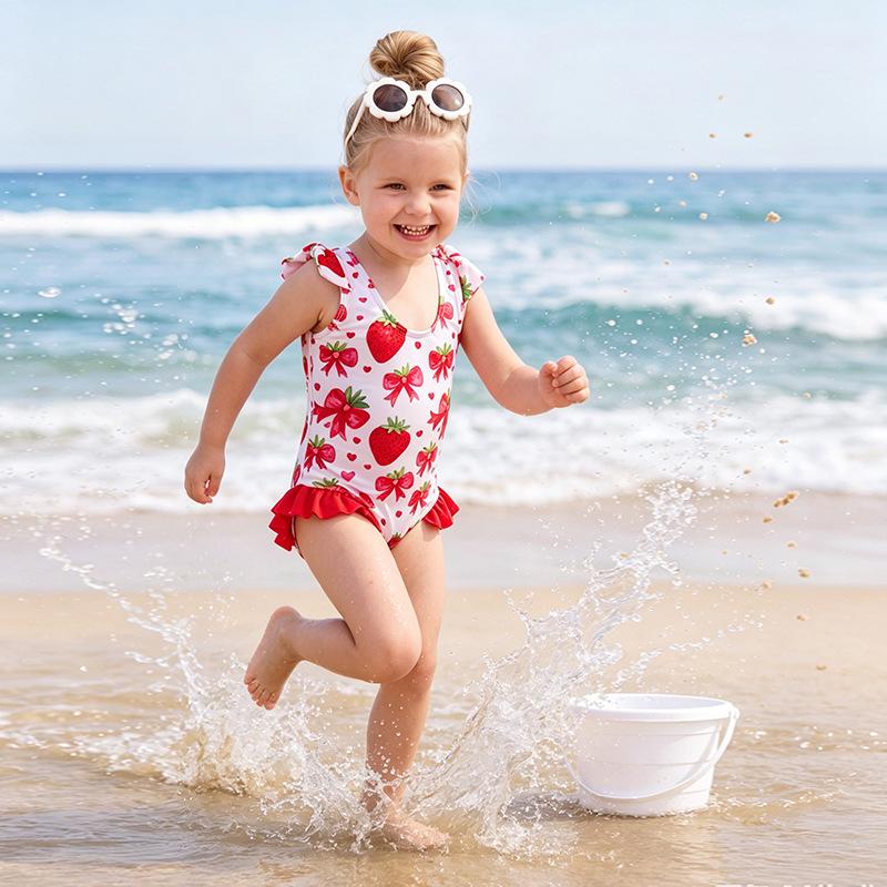 Girls' Sun-Protective Anti-Chlorine Quick-Dry Cute Swimsuit