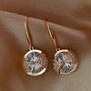 Aesthetic Drop Earrings for Women Gold Color Delicate Design Wedding Party Accessories Fashionable Female Engagement Gift
