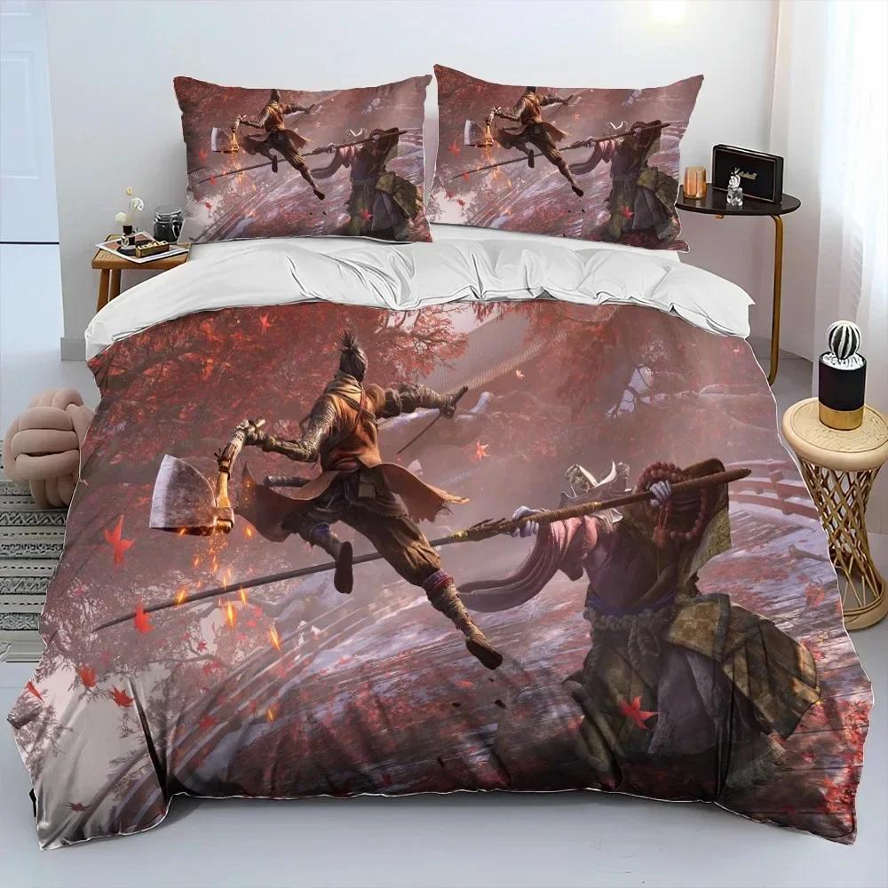 3D Sekiroshadows Die Twice Game Comforter Bedding Set Printed Duvet Cover Pillowcase Single Double Queen Super King Size Sets