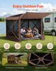 Pop up Gazebo Screen Tent, 3.6 x 3.6 m Large 6-Sided Camping Canopy Tent with Removable Top & Carry Bag, Quick-Set & Bite-Proof, Screen House Sun