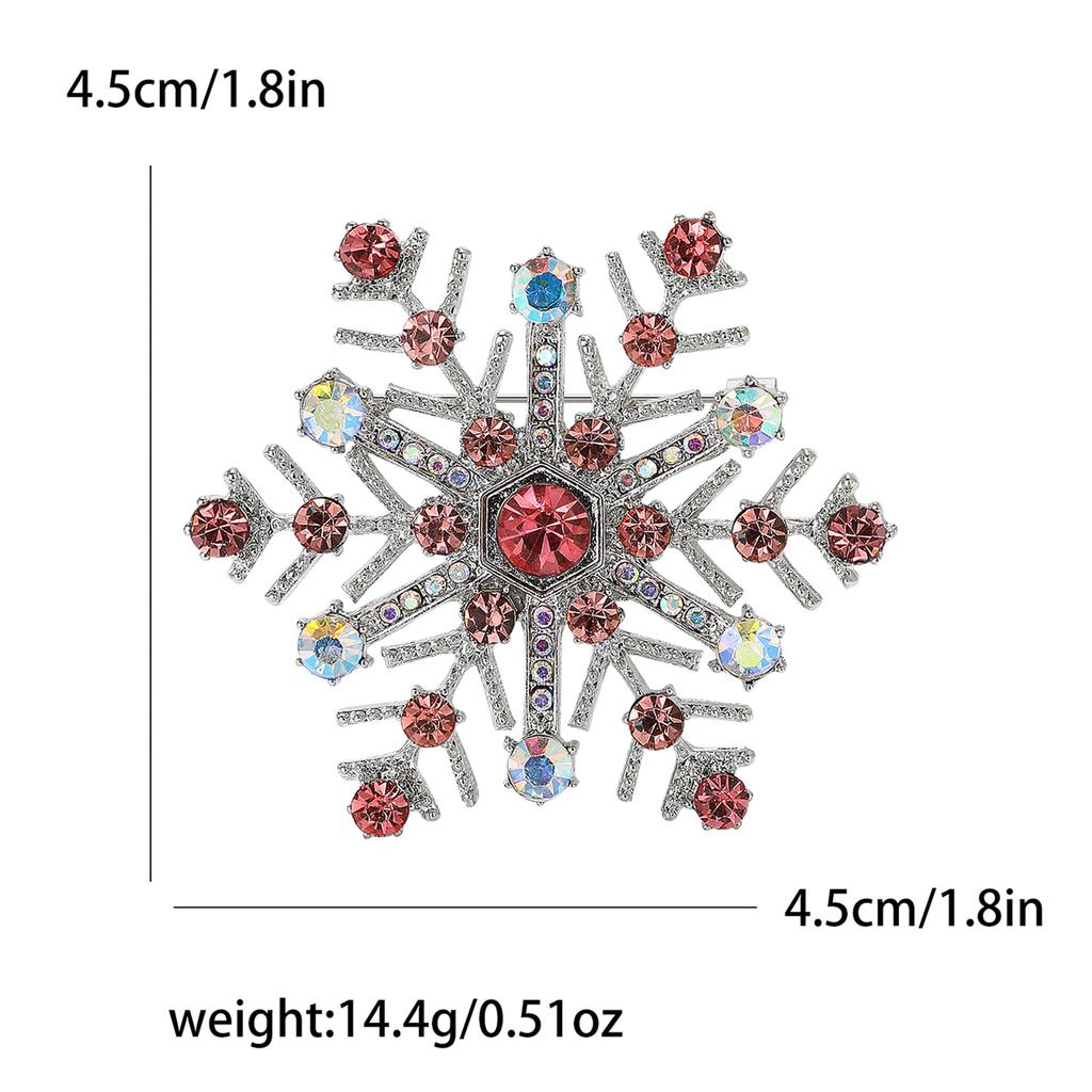 High-Grade Alloy Rhinestone Snowflake Brooch Beautiful Fashion Women'S Suit Cardigan Corsage Jewelry Pin