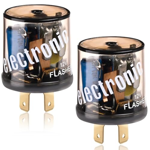 

2 шт. 12 В 2-контактне електронне світлодіодне реле-мигалка, 2-контактне електронне реле-мигалка поворотників, Швидке миготіння ламп поворотників для автомобіля, мотоцикла