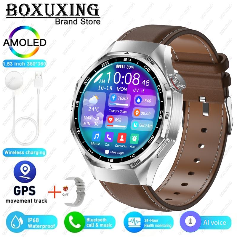 New Upgrade version Watch 6 Max GPS Workout Tracking Heart Rate Blood oxygen AMOLED Bluetooth Call Sport Waterproof Smart Watch