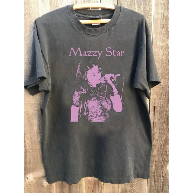 

Mazzy Star Band 90s Men s T-shirt Summer New Cotton Suitable for Both Men and Women S разноцветный