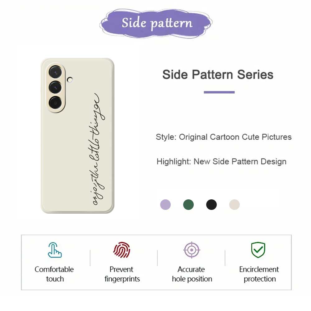 For Samsung Galaxy A36 5G Case WordArt Pattern Printing Straight Edge TPU Phone Back Cover