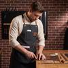 Catering And Chef Apron Canvas Work with Multi-Pocket, Waterproof Oil-Proof Cross-Back Apron, Protective for Cleaning Adjustable Straps Kitchen