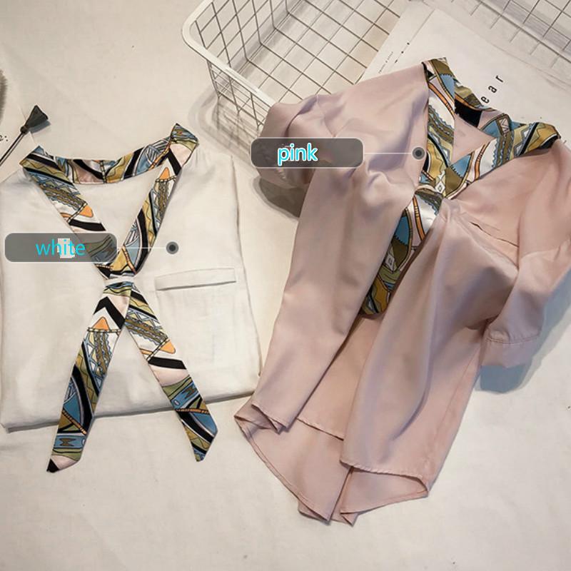 Hot Stitching Collar Shirt Shirt Women's Short-sleeved Shirt Loose Slim Korean Shirt