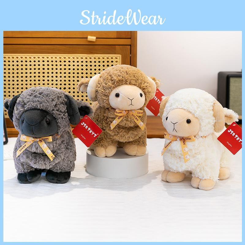Jsqtoys Sheep Cute Plush Doll With Bow Decoration And Pp Cotton For Kids Gift