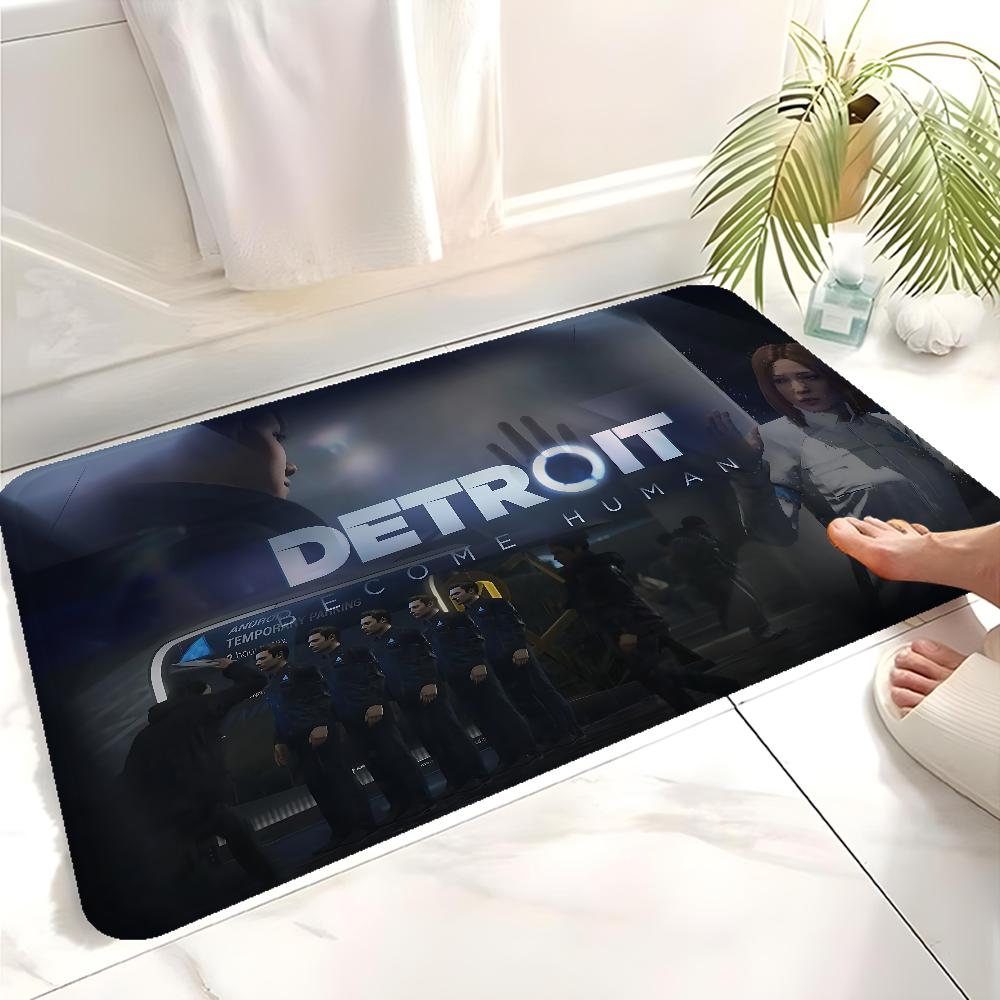 Hit Game D-Detroit Becomes Human Bathroom Mat Anti-slip Absorb Water Long Strip Cushion Bedroon Mat Welcome Doormat