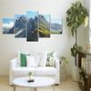 5 Pieces Canvas Wall Arts Mountain Peak Landform Nature Landscape Wallpaper Home Decor Picture Print Artwork For Interior Poster