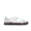 adidas VL COURT 2.0 Sweet Silver Whisper, Special Shopping Bag Lightweight Low Top Skateboard Shoes Unisex Silver White JS3003(Team920-BOX)