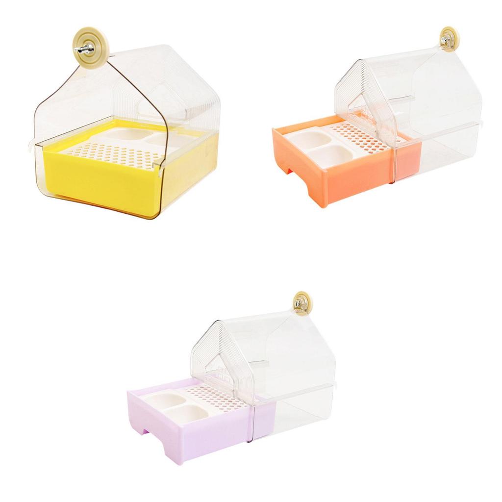 Hanging Bird Bath with Feeder Birds Bath Bowl Shower Box Bird Bathtub for