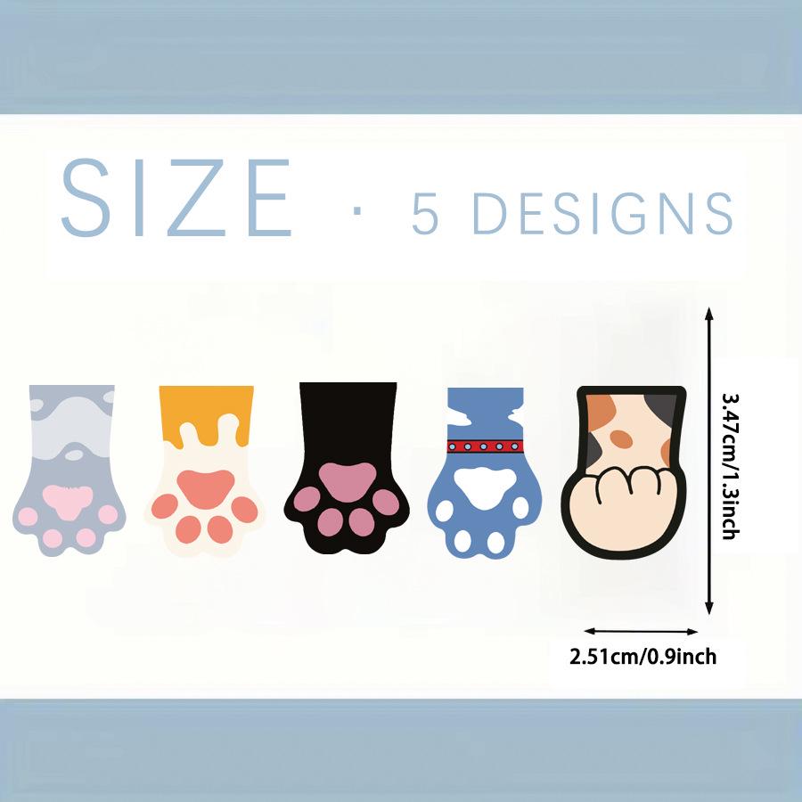 Shile Cartoon Cat Paw Magnetic Bookmarks - Cute Page Clips & Gifts for Journals