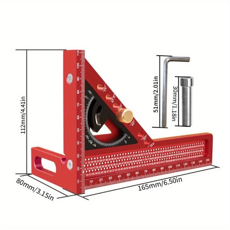 MultiAngle Measuring Ruler Triangle Ruler For Woodworking Metalworking Precise Marking Measuring On Various Surfaces