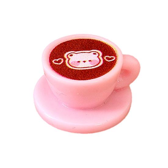 Dollhouse Miniature Coffee Bar Accessories Mini Resin Coffee Maker Machine Cup Jar Pot Figurine for Pretend Play Dollhouse Kitchen Ornaments