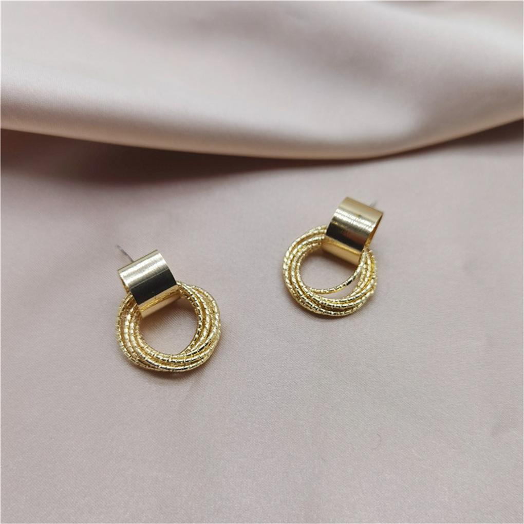 1 Paar Damen Runde Geometrische Ohrringe Kreisförmiger Schmuck Mehrere Kleine Kreise Anhänger Ohren Dekor Geburtstag Dating Ohrring