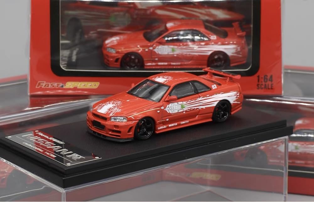 Fast Speed Skyline Nissan Skyline Mk5 R34 FNF Red Fast Speed 1/64 GT-R
