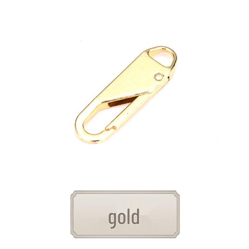 Tool-Free Removable Alloy Zipper Pull Tab for Bags, Backpacks, Jackets, and Clothes