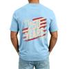 Men V Neck Short Sleeve T Shirt with Independence Day Print Casual Loose Fit Top Pocket Design Comfortable Material