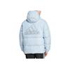 Adidas Puffy Down Jacket With Logo Pattern Hooded Warm Comfortable Casual Jacket Unisex Jacket Blue JM9128