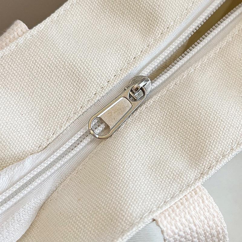 Large capacity canvas bag new shoulder bag simple women's bag shopping bag