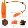 6pcs Outdoor First Aid Survival Whistle Dual Frequency Survival Whistle, Arc Treble Whistle