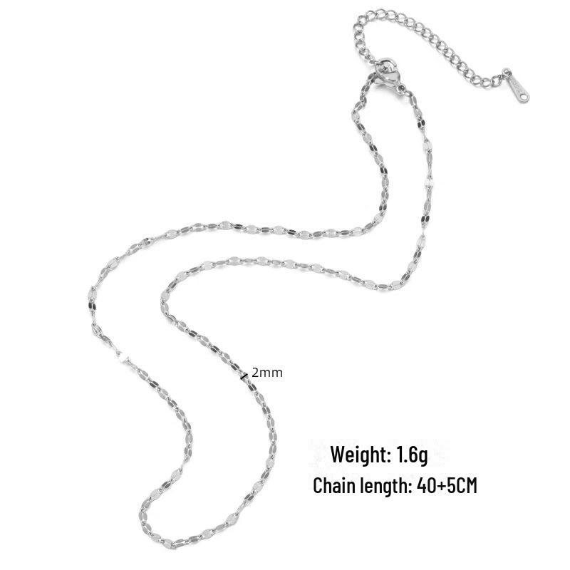 

Модное ожерелье из нержавеющей стали с волнами: Европейский и американский стиль INS для стильной женской хип-хоп моды