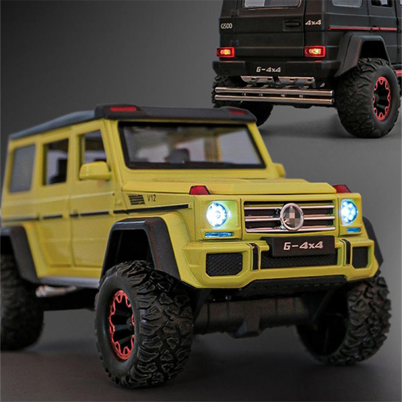 1/24 BENZ G500 4x4 Tyre Alloy Car Model Diecasts Metal Toy Off-road Vehicles Car Model High Simulation Sound and Light Kids Gifts
