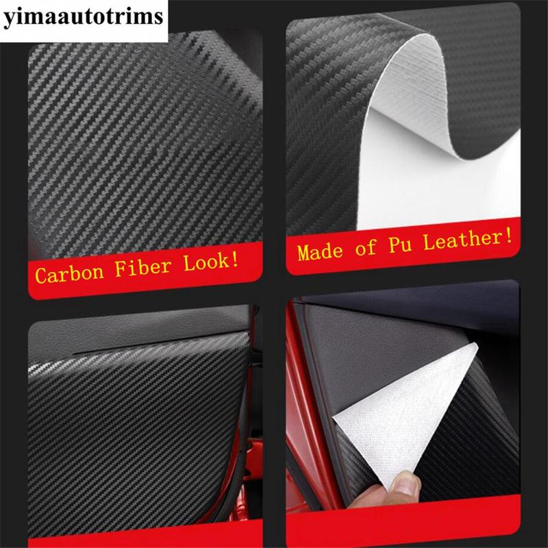 Car Inner Side Door Anti-Kick Films Carbon Fiber Style Stickers Pu Leather Interior Accessories Fit For Mazda CX-30  - 2025