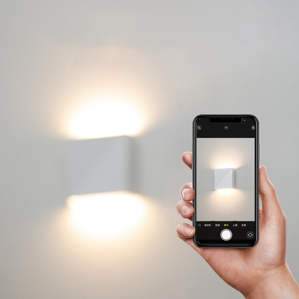 Modern Simple 6W/9W/12W LED Wall Lamp Bedroom Bedside Lamp Living Room Aluminum Home Decor Wall Light White/Black Fixtures