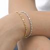 Minimalist Bamboo Chain Bracelet for Women Girls,Waterproof Stainless Steel Bead Bracelets,Fashion Jewelry Gift