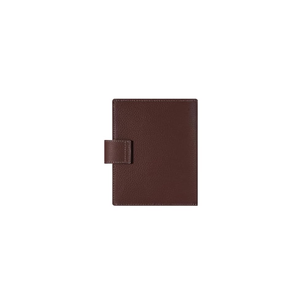 Mini 6-Ring System Planner, Genuine Leather, 6-Hole, 20mm Ring, Includes 100 Refill Sheets, Leather
