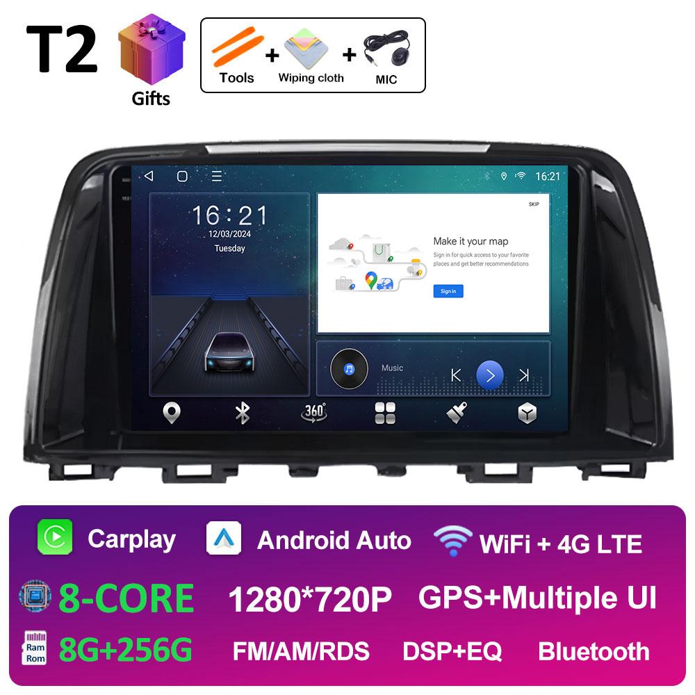 Android 14 DSP Stereo For Mazda 6 GJ Atenza 2012 2013 2014 2015 2016 2017 Navigation GPS Wireless Carplay Autoradio Touch Screen