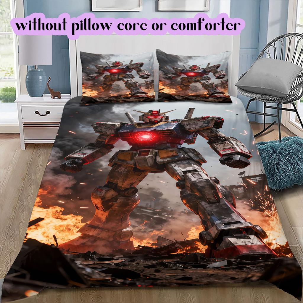 Gundam Character Soft and Comfortable Duvet Cover, Children's Bedding Set Gift, Extra Large Size, Various Sizes Available