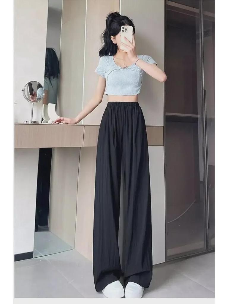 Southeast Asian Cotton & Linen Wide-Leg Lazy Summer Pants