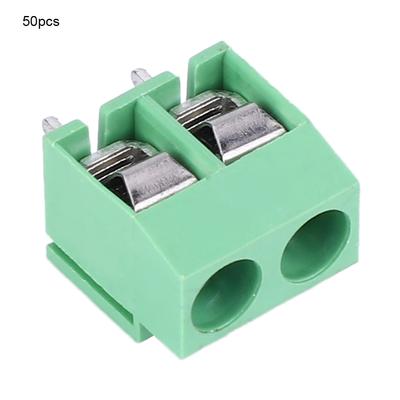 50 adet 2Pin 5mm Pitch PCB Montaj Vida Terminal Bloğu Kablolama Konnektörü 2614AWG