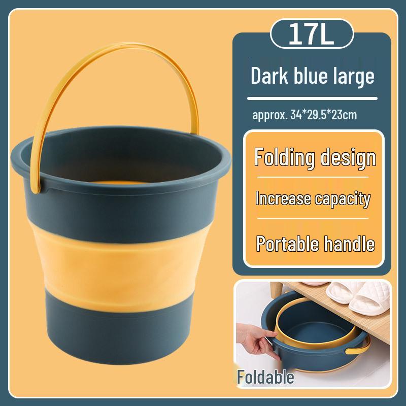 Portable Folding Water Bucket: Large Laundry, Car Trash, Wash & Fishing Use