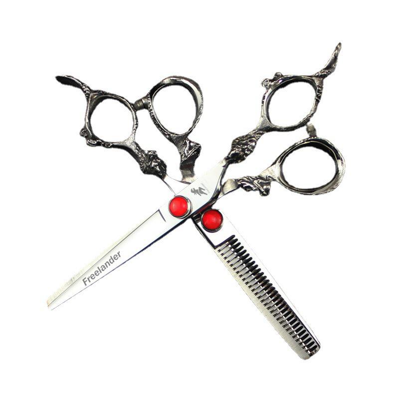 Sapphire Ruby Dragon Handle 6.0-Inch Hairdressing Scissors and Thinning Shears