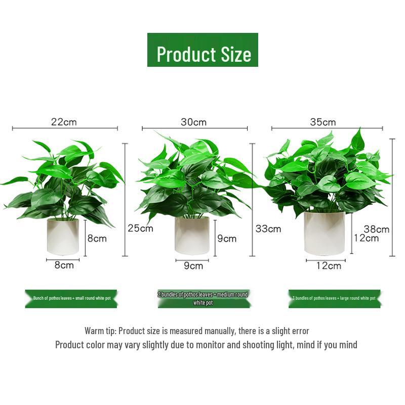 Nordic Artificial Green Plant Bonsai for Office or Home Decor - Small Indoor Potted Ornament