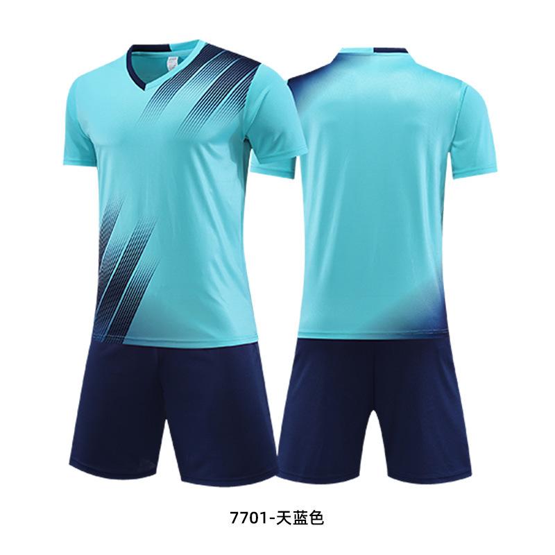 Children's football jersey, short-sleeved suit, competition training jersey, summer breathable printing, football jersey, jersey print number