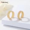 New Fashion Ear Clips For Women Jewelry High Quality Copper Metal Gold Plated Ear Clip Earrings Wholesale