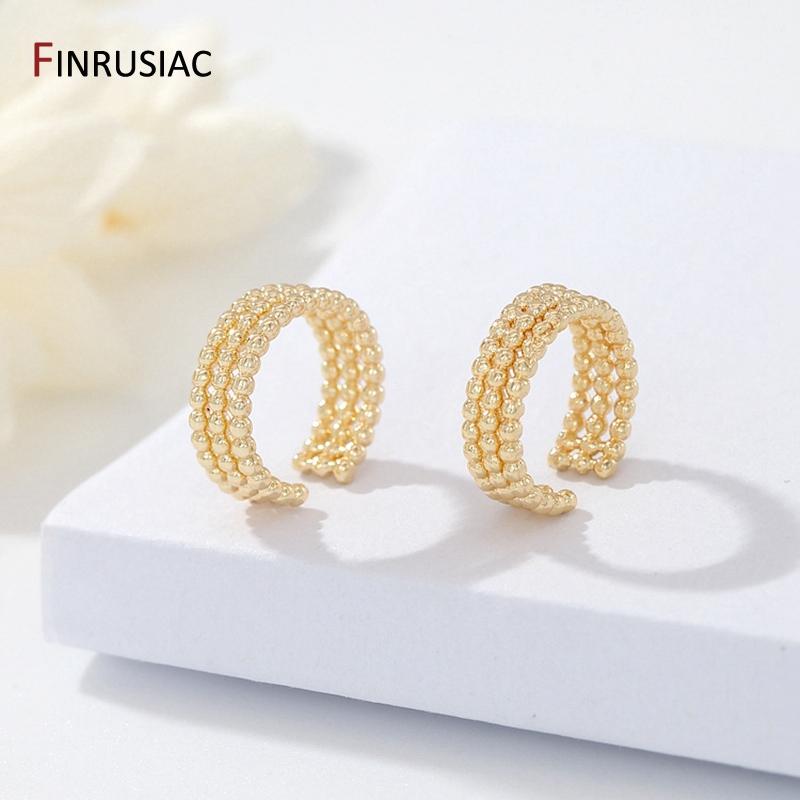 

New Fashion Ear Clips For Women Jewelry High Quality Copper Metal Gold Plated Ear Clip Earrings Wholesale