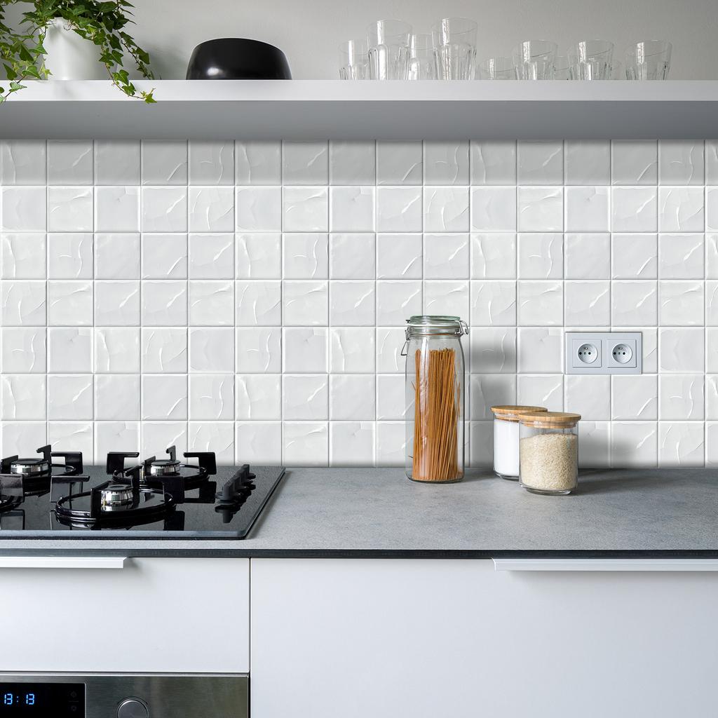 Severský minimalismus Světle šedá Mramorový Vzor Samolepka na Obklady Kuchyň Koupelna Pozadí Stěna Vodotěsná Samolepicí Zesílená Nástěnná Samolepka