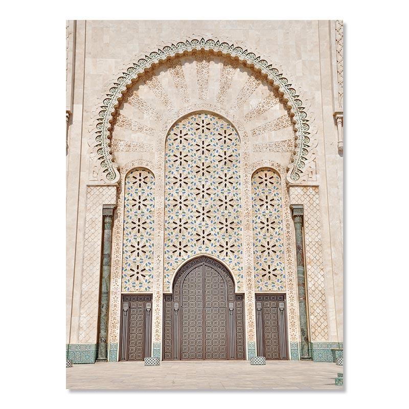 Moroccan Modern Scenery Canvas Painting Islamic Poster Wall Art Picture Bedroom Decoration Mosque Flower Print For Home Decor
