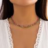 Lacteo Bohemia Multicolour Acrylic Seed Beads Necklace Women Handmade Strand Beaded Choker Short Neck Chain Simple Jewelry Party