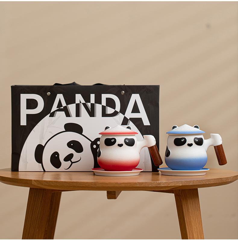 Panda Ceramic Tea & Water Separation Mug for Home & Office